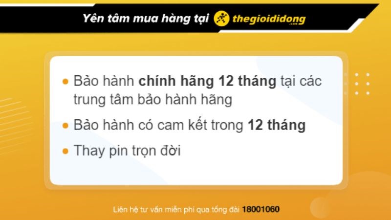 Chính sách bảo hành đồng hồ thời trang Ferrari tại TGDĐ