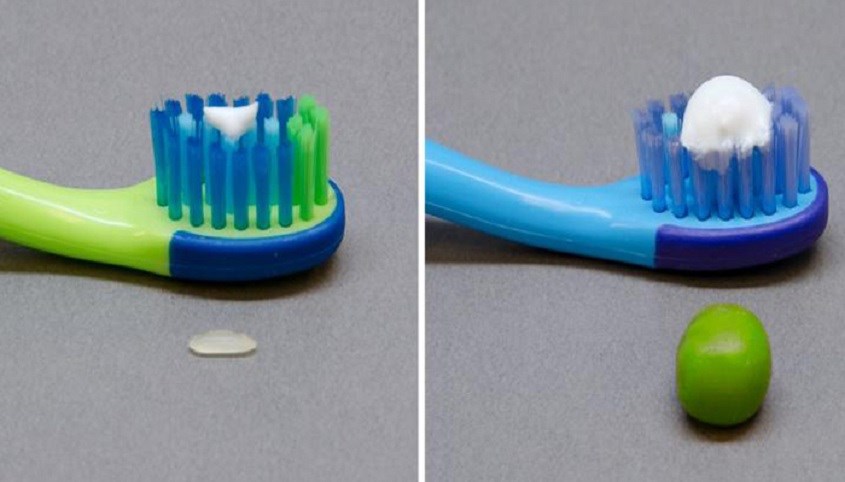 Không nên dùng kem đánh răng quá nhiều