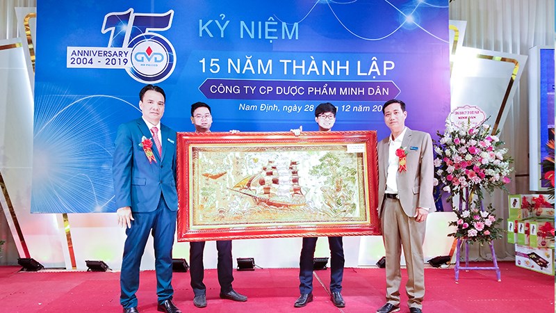 Lễ kỷ niệm 15 năm thành lập Dược phẩm Minh Dân vào năm 2019