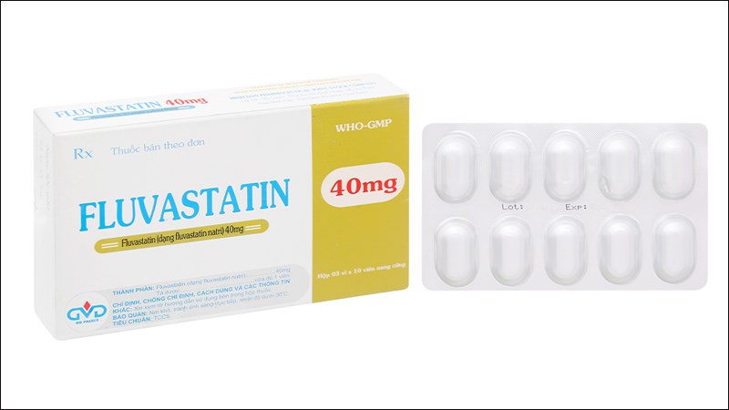 Fluvastatin MD Pharco 40mg trị rối loạn lipid máu