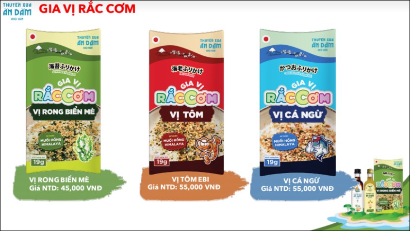 Gia vị rắc cơm Thuyền Xưa vị tôm gói 19g