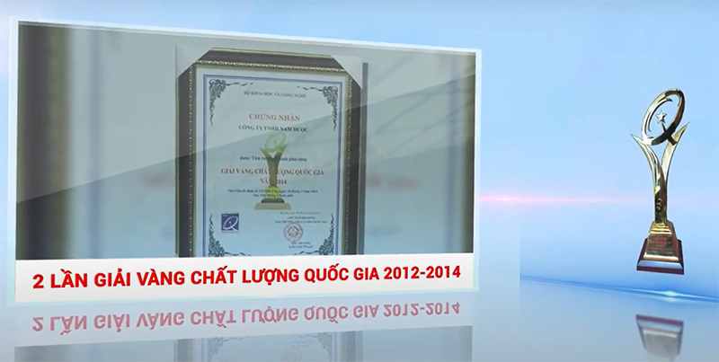 <div class='captionnews'>Công ty Nam Dược hai lần đạt giải vàng chất lượng quốc 2012 - 2014</div>