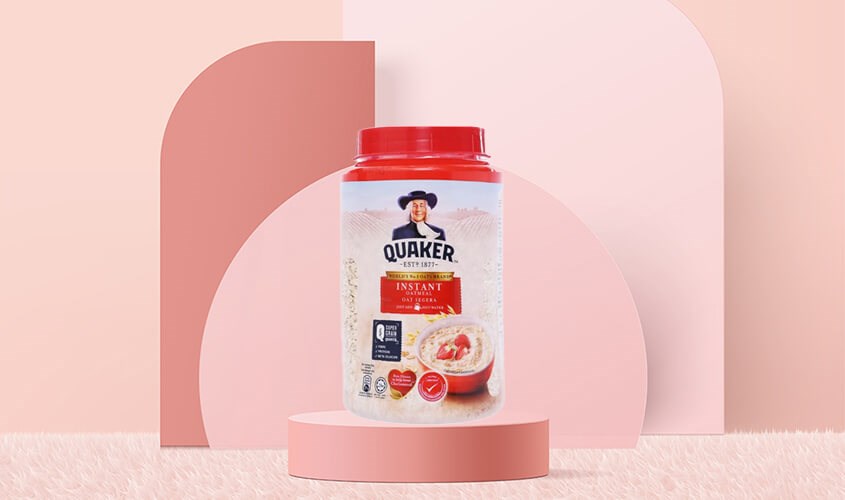 Yến mạch nguyên chất cán dẹt Quaker 600g (dành cho trẻ từ 1 tuổi)