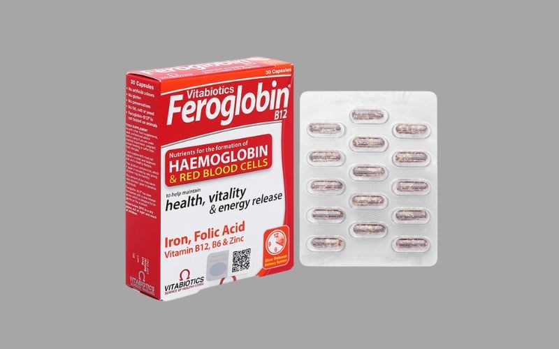 Vitabiotics Feroglobin B12 hỗ trợ, tăng khả năng tạo máu 