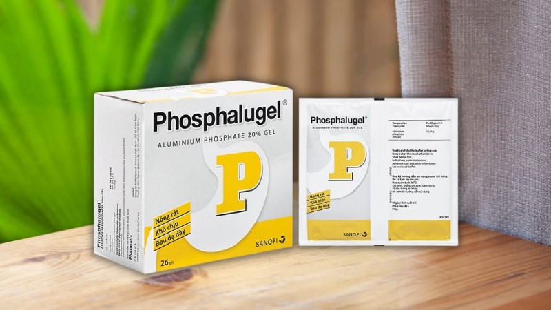  Hỗn dịch uống Phosphalugel 20% trị trào ngược dạ dày, thực quản (26 gói x 20g)
