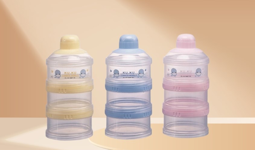 Hộp chia sữa 3 ngăn bằng nhựa PP KuKu KU5318 -