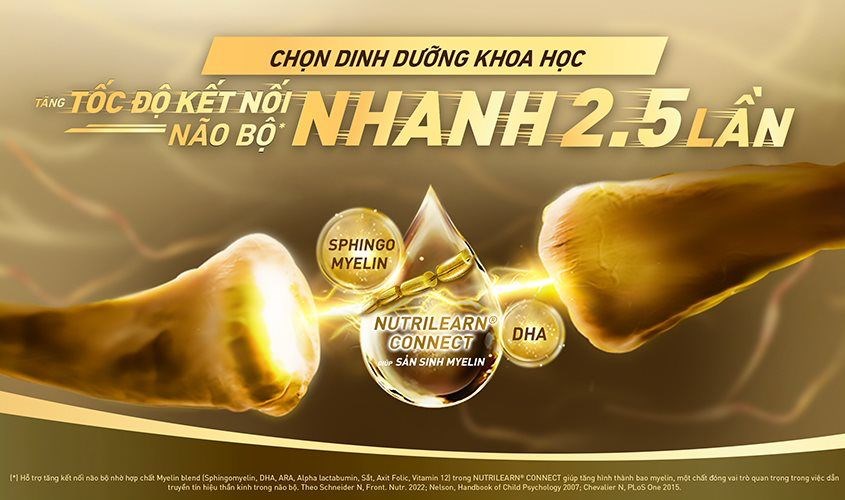Sữa Nestlé S-26 Ultima 3 chứa hợp chất độc quyền nutrilearn connect hỗ trợ kết nối não bộ