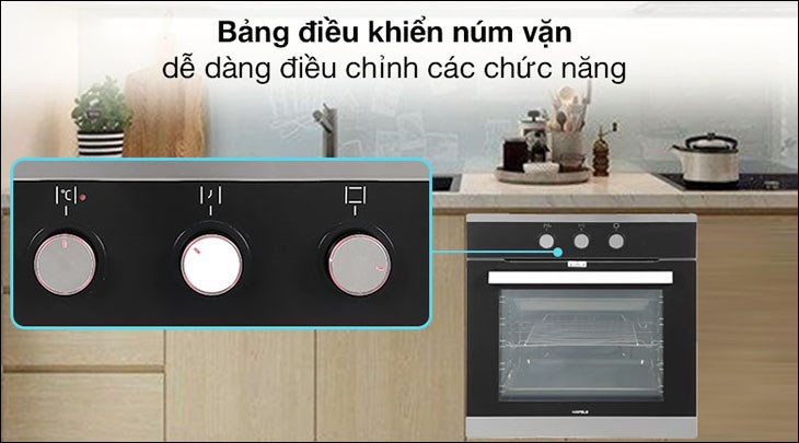 Lò nướng âm Hafele HO-K60B (534.05.581) 65 lít có đa dạng chương trình nấu ăn được cài đặt sẵn.