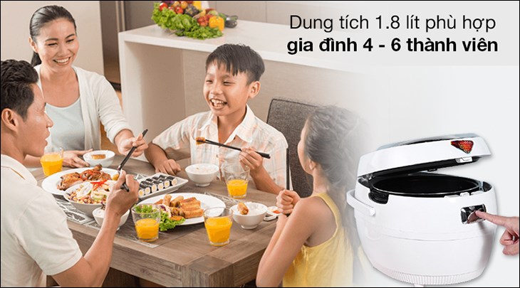 Nồi cơm điện tử Cuckoo 1.8 lít CR-1020F có khả năng nấu chín cơm nhanh chóng, mang đến những bát cơm thơm ngon cho gia đình