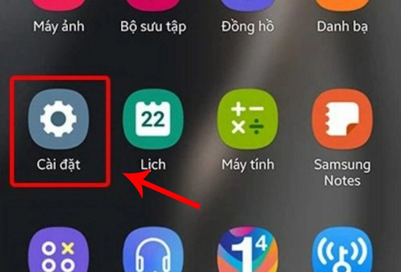 Truy cập vào ứng dụng Cài đặt trên điện thoại