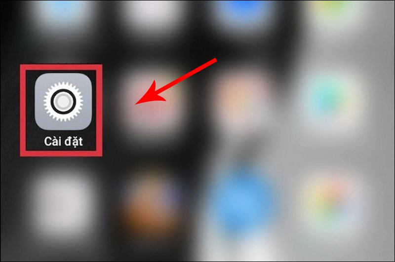 Tại màn hình chính của điện thoại, chọn ứng dụng Cài đặt