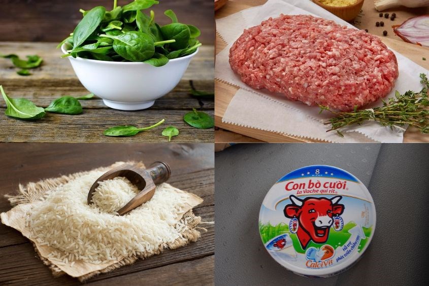 Hướng dẫn nấu cháo thịt heo cải bó xôi cho bé ăn