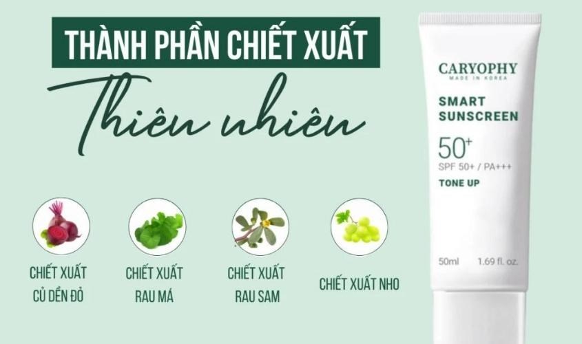 Kem chống nắng Caryophy với các thành phần đến từ thiên nhiên