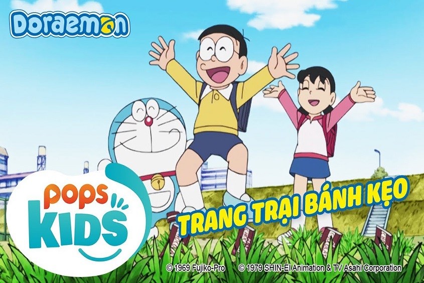 Kênh YouTube cho bé Pops Kids chiếu Doraemon 