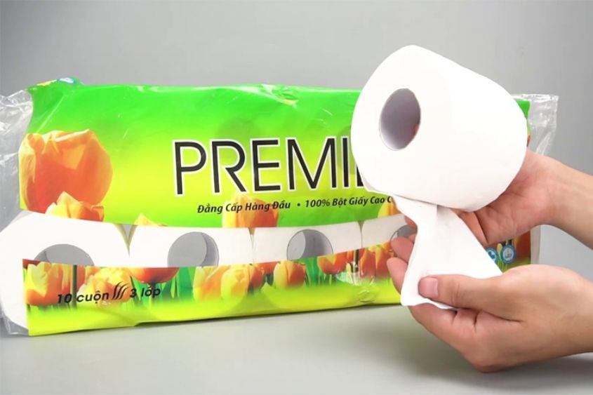 Giấy vệ sinh Premier có lõi không sử dụng chất tẩy trắng nên an toàn cho sức khoẻ