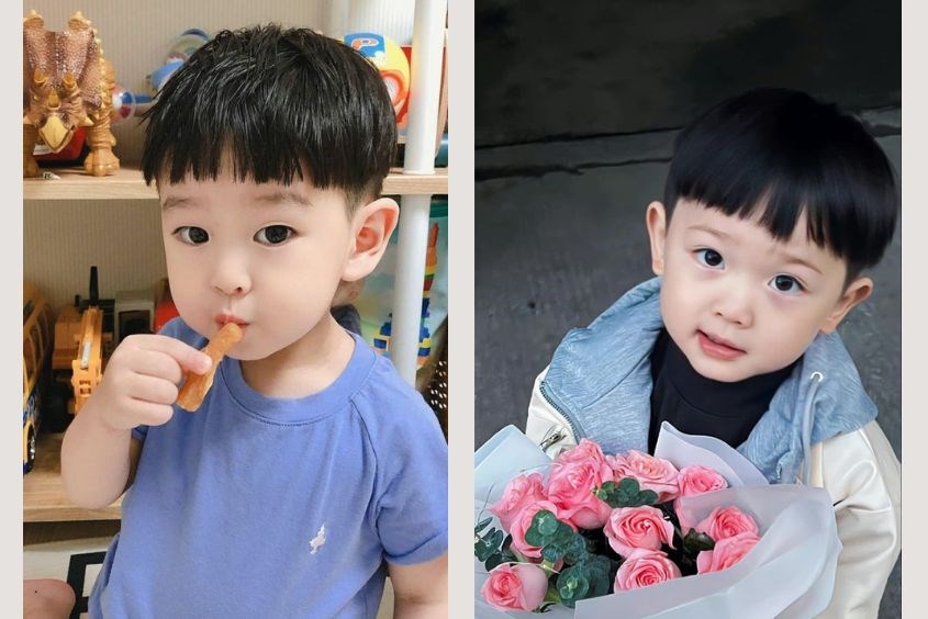 Kiểu tóc cá tính cho bé trai mặt dài 