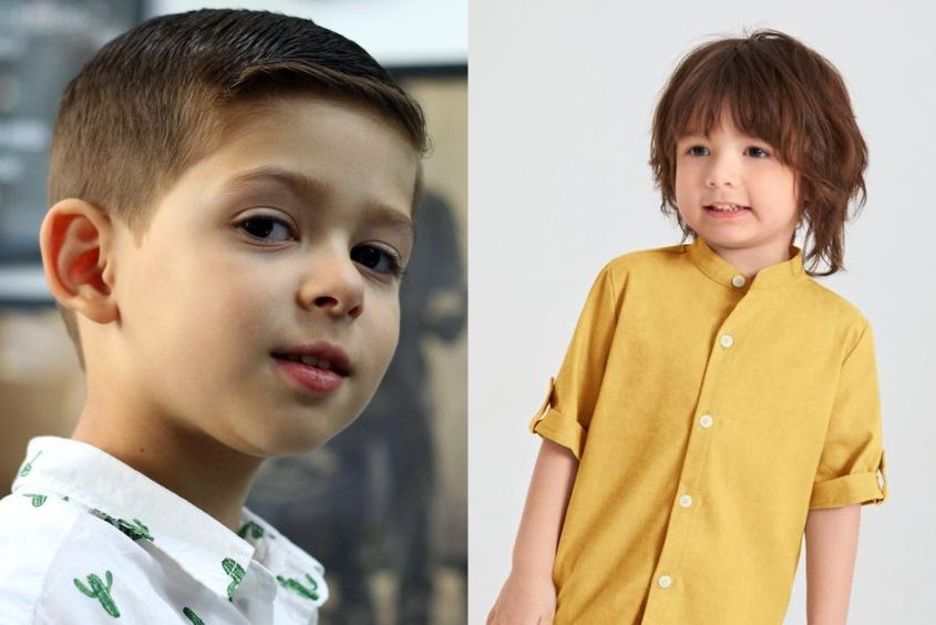 Kiểu tóc cho bé trai mặt dài 4 tuổi