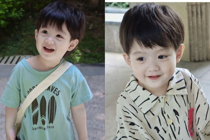 Kiểu tóc nổi bật cho bé trai mặt dài