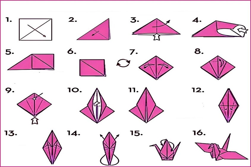 Cách gấp hạc giấy đơn giản theo nghệ thuật Origami