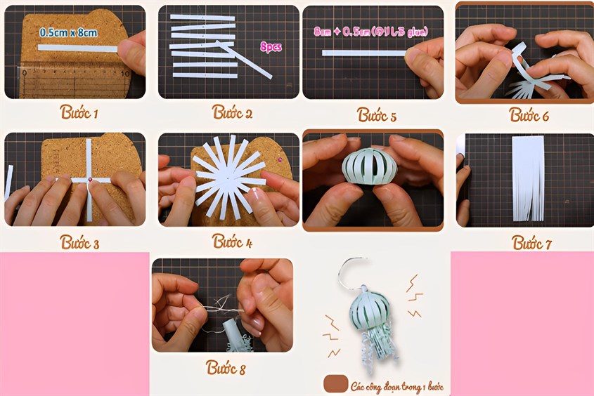 Cách làm đồ chơi bằng giấy hình con sứa