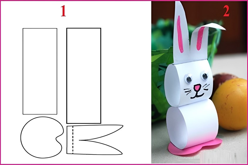 Làm đồ chơi bằng giấy hình con thỏ