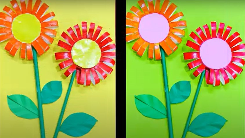 làm đồ chơi từ cốc giấy để tạo ra hoa cúc