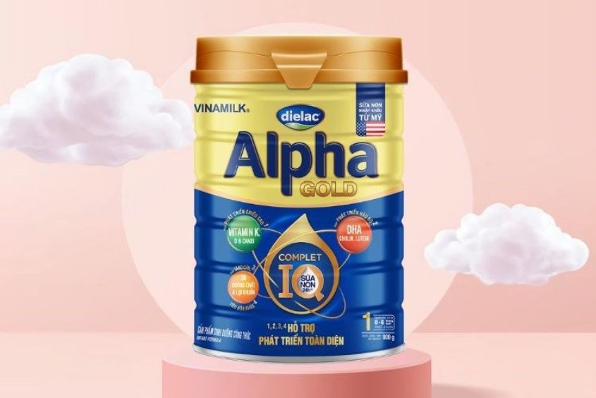 Sữa bột Dielac Alpha Gold IQ số 1 800g Sữa bột Dielac Alpha Gold IQ số 1 800g