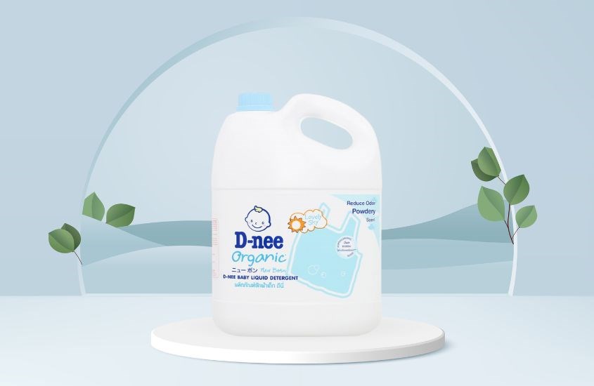 Nước giặt quần áo cho bé D-nee Xanh hương ban mai can 3 lít Nước giặt quần áo cho bé D-nee Xanh hương ban mai can 3 lít