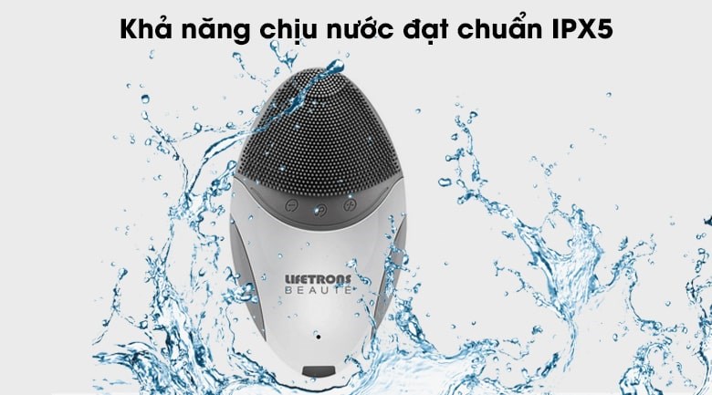 Máy rửa mặt và nâng cơ mặt Lifetrons CMD-100 có khả năng chịu nước đạt chuẩn IPX5