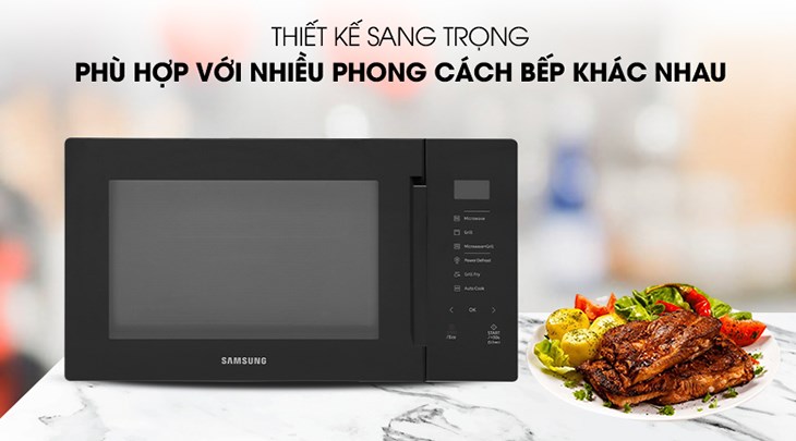 Lò vi sóng có nướng Samsung MG30T5018CK/SV 30 lít có thiết kế tinh tế, kết cấu gọn chắc 