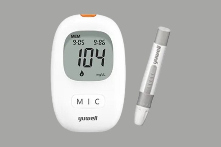 Máy đo đường huyết Yuwell sở hữu màn hình điện tử hiển thị kết quả vô cùng rõ ràng, dễ đọc