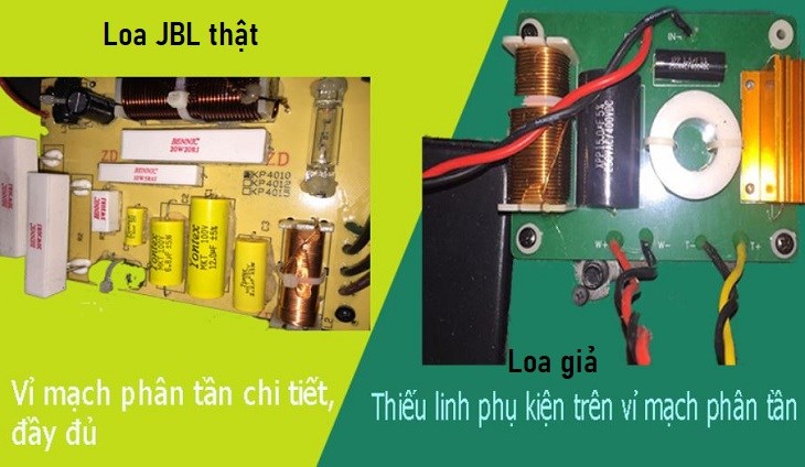 mạch phân tần loa jbl thật giả