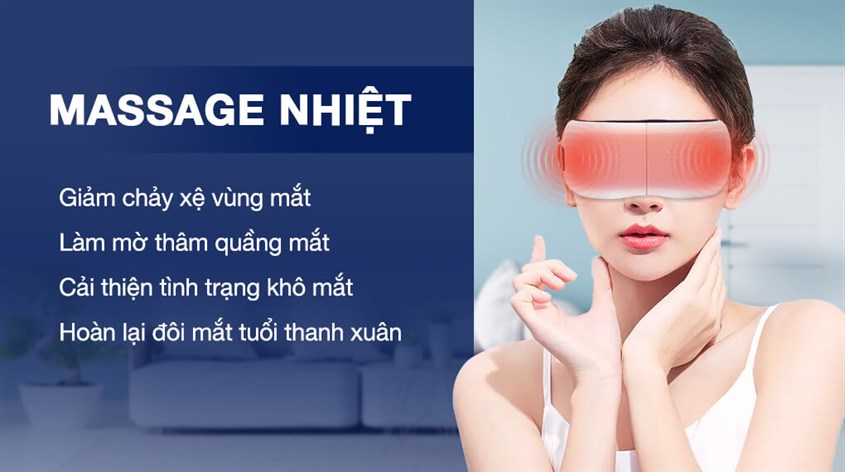 Công nghệ massage nhiệt xoa dịu đôi mắt, nâng cao hiệu quả thư giãn