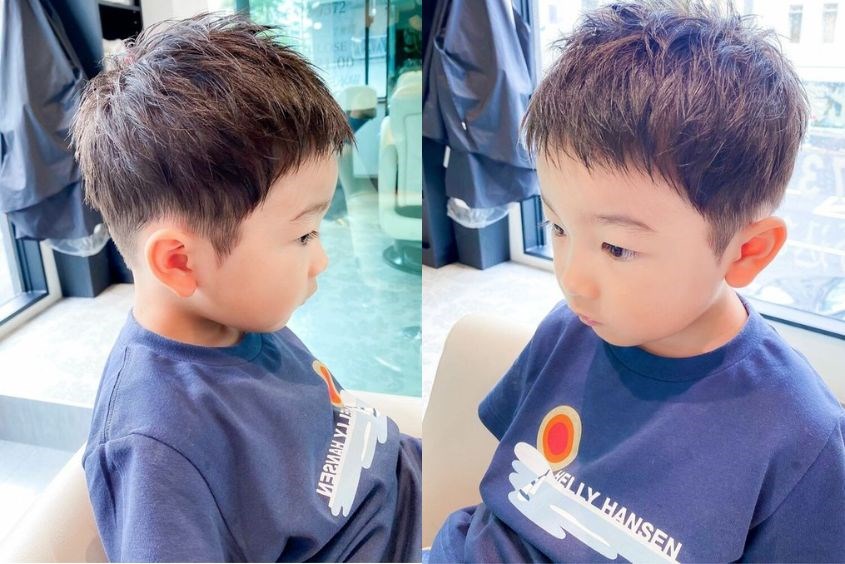 Mẫu tóc đầu đinh đáng yêu cho bé 1 - 2 tuổi Mẫu tóc đầu đinh đáng yêu cho bé 1 - 2 tuổi