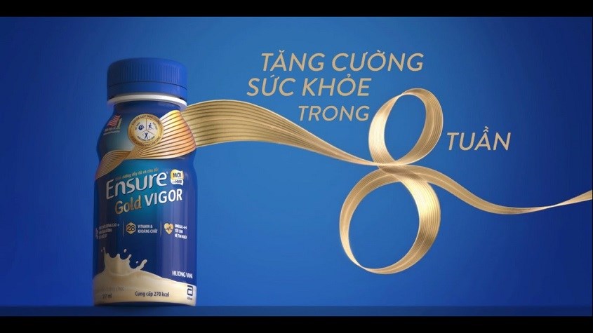 Lốc 6 chai sữa bột pha sẵn Ensure Gold Vigor hương vani 237 ml