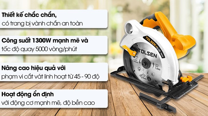 Máy cắt gỗ Tolsen 79532 1300W sử dụng để cắt gỗ, sở hữu kiểu thiết kế nhỏ gọn Máy cắt gỗ Tolsen 79532 1300W sử dụng để cắt gỗ, sở hữu kiểu thiết kế nhỏ gọn