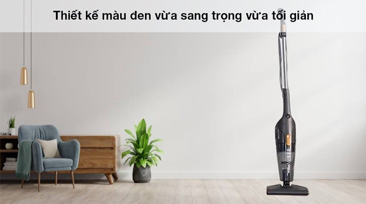 Máy hút bụi cầm tay Deerma DX115C thiết kế với màu đen sang trọng