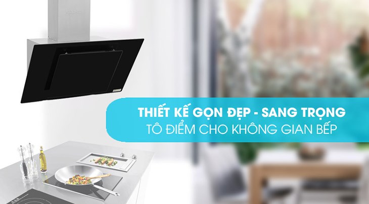 Máy hút mùi áp tường Kocher K-2080V 70 có màu đen sang trọng, vỏ máy bằng thép không gỉ sáng đẹp Máy hút mùi áp tường Kocher K-2080V 70 có màu đen sang trọng, vỏ máy bằng thép không gỉ sáng đẹp