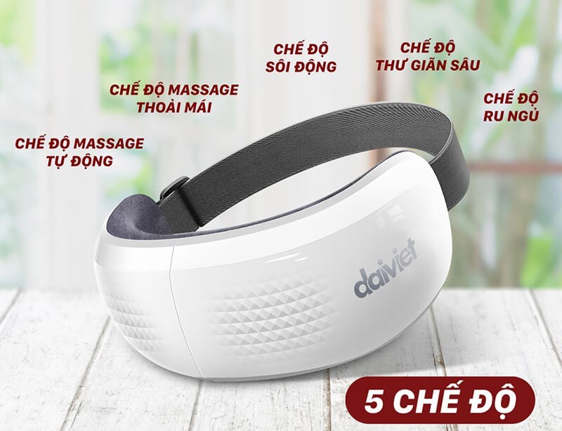 Máy massage mắt Daikiosan với đa dạng chế độ massage cho bạn nhiều lựa chọn 