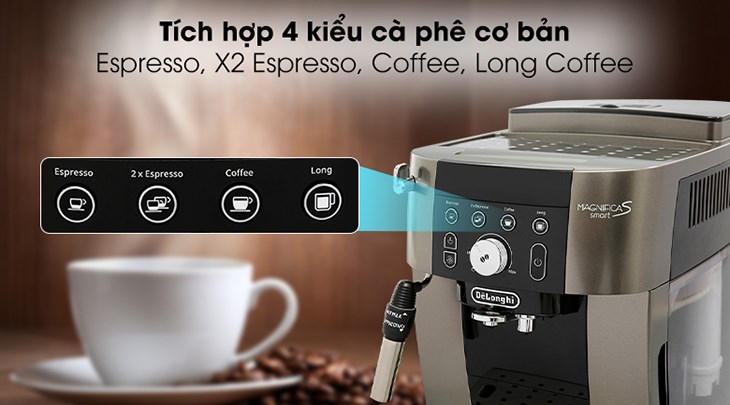 Máy pha cà phê Delonghi sử dụng được với nhiều loại cà phê