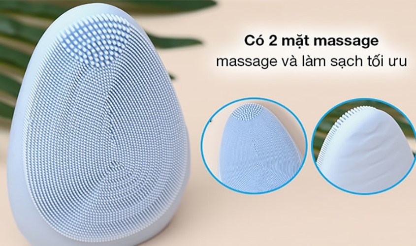 Máy rửa mặt và massage Emmié Sky Blue có công nghệ AI thông minh giúp ghi nhớ thói quen sử dụng.