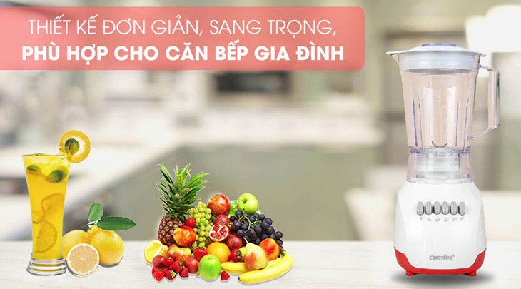 Máy xay sinh tố đa năng Comfee CJ-BL6020A nổi bật với thiết kế thanh lịch, giúp cho căn bếp thêm phần bắt mắt