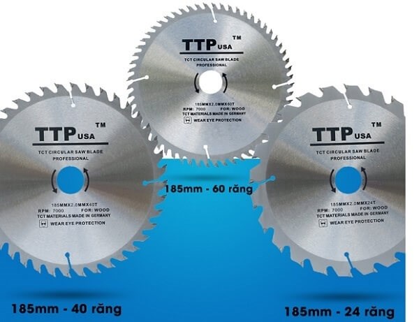 Nên lựa chọn các loại lưỡi cưa tương ứng với độ dày của bề mặt gỗ để hiệu quả làm việc được tăng cao