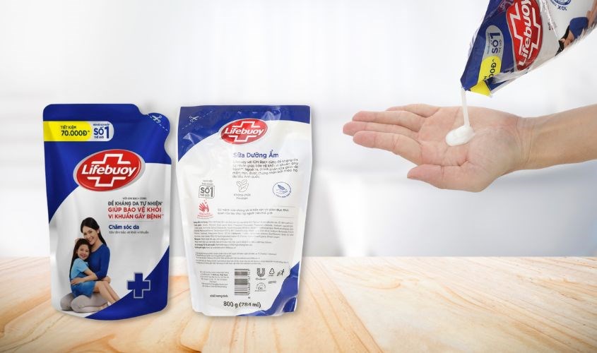 Sữa tắm Lifebuoy chăm sóc da hương dịu nhẹ 784 ml