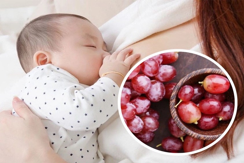 Nho giúp cả mẹ và bé tăng cường hệ miễn dịch.