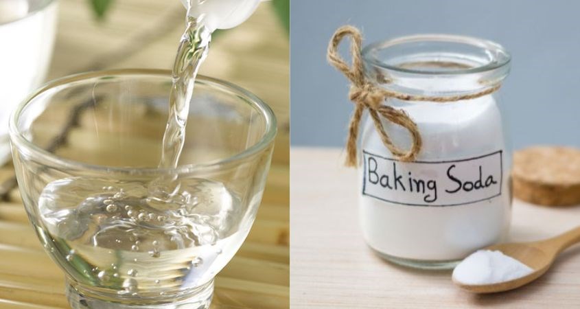 Sử dụng giấm và baking soda để làm mềm vải