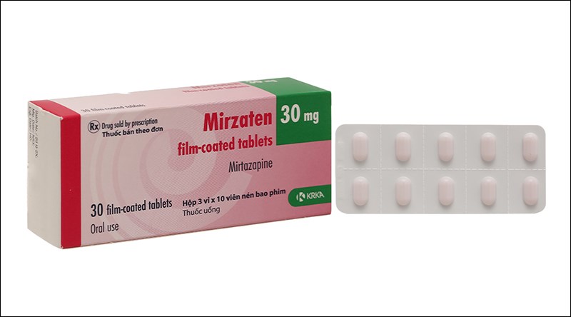 <div class='captionnews'>Mirzaten 30mg trị trầm cảm (3 vỉ x 10 viên)</div>