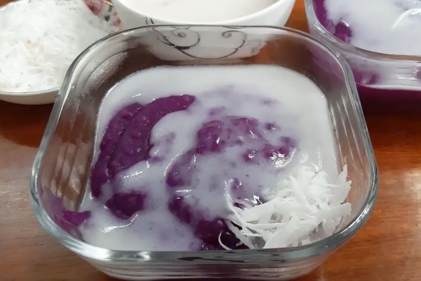 Món ăn dặm từ khoai mỡ thơ ngon khiến bé thích mê