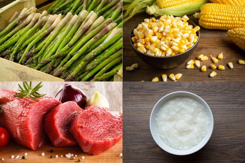 Món cháo thịt bò măng tây cho bé dễ làm