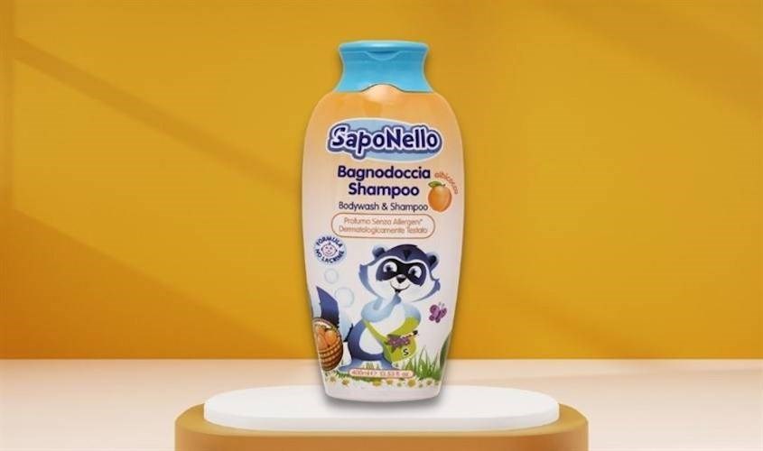 Tắm gội cho bé SapoNello hương quả mơ 400 ml